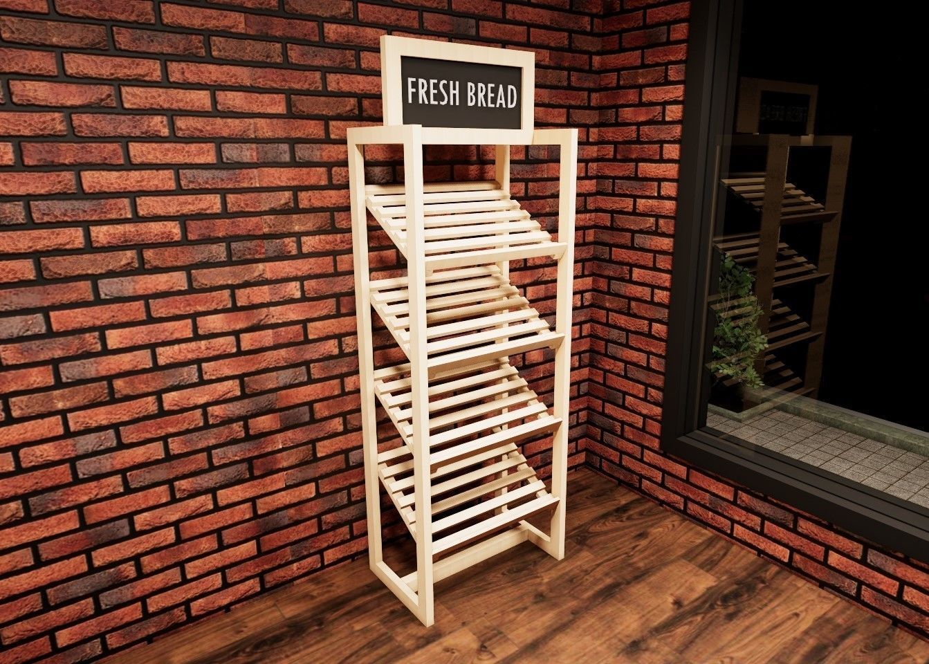 Bakery display rack Free 3D model_6