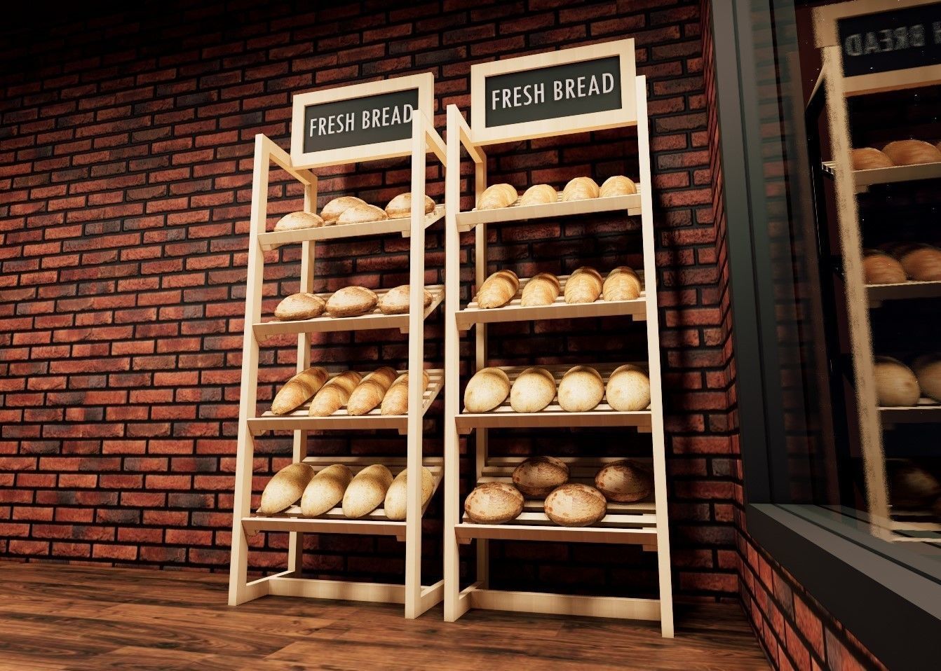 Bakery display rack Free 3D model_3