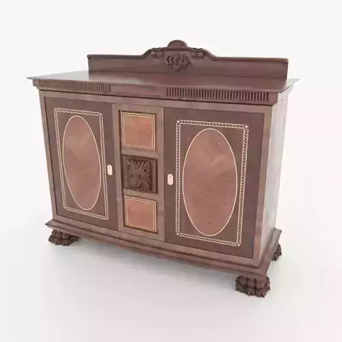 Old Sideboard with Lion Head