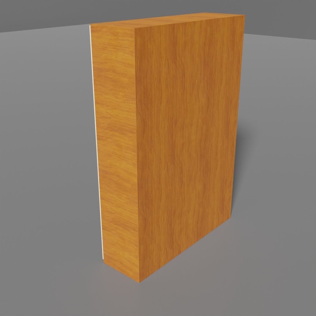 Simple Wardrobe Low-poly 3D model_3