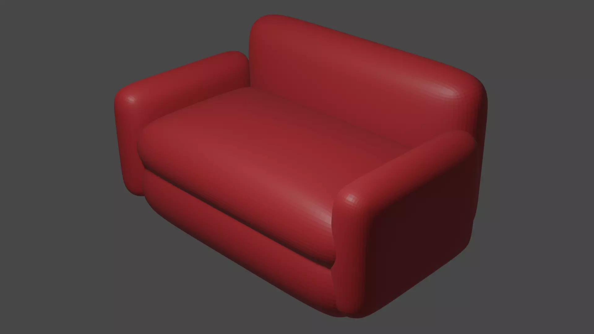 Sofa 3D Model in Blender 3D model_0