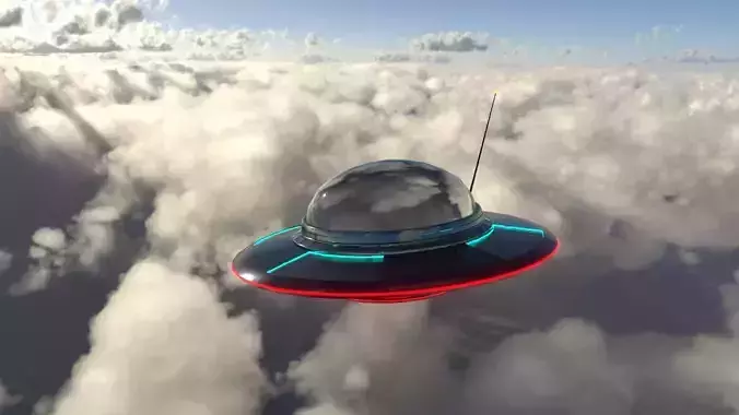 Alien UFO Scout spaceship  Low-poly 3D model