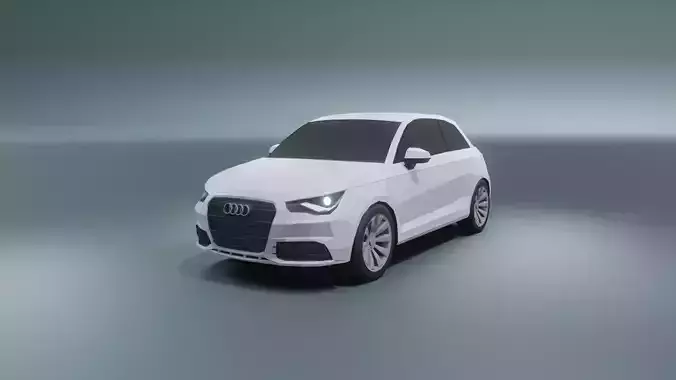 Audi A1 coupe low poly 3D model 