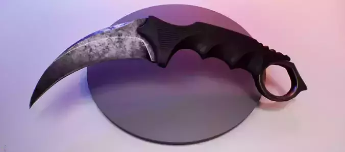 Karambit knife with handle