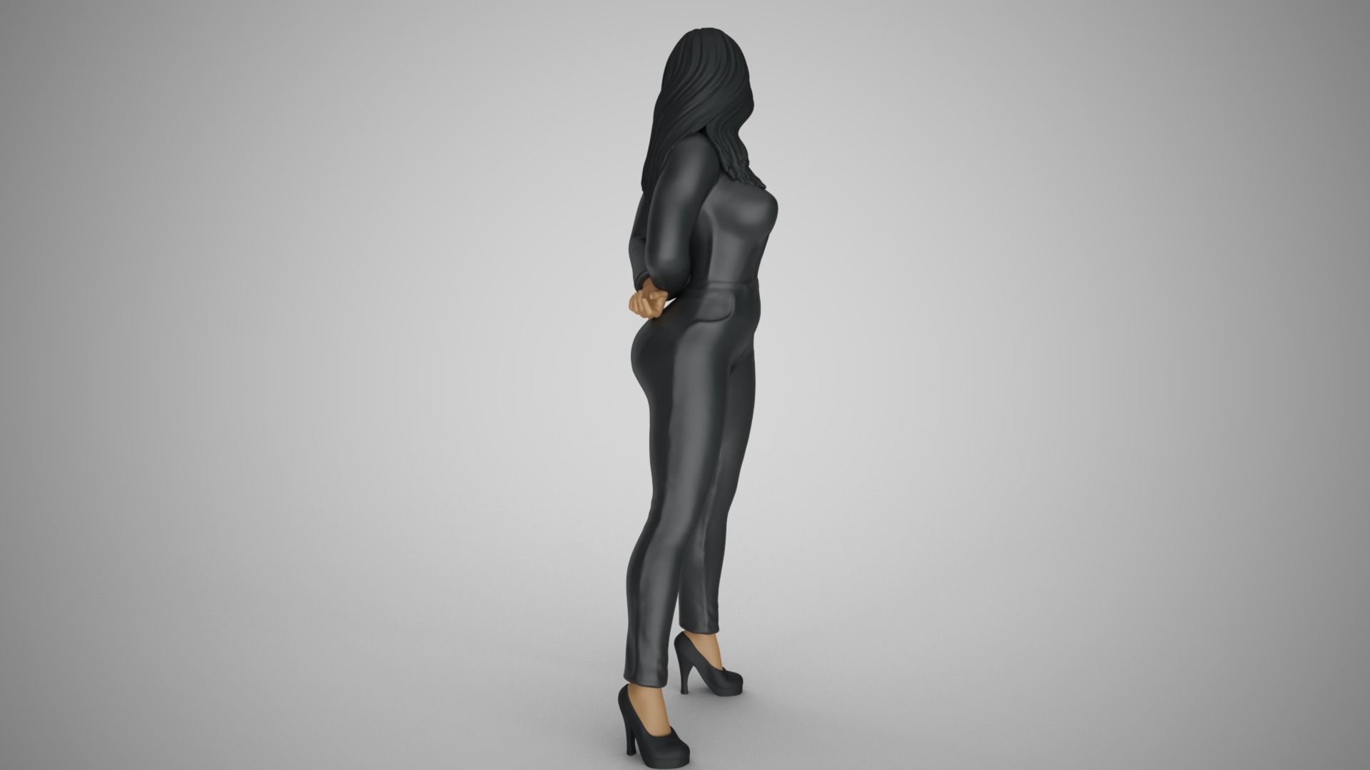 Woman in the Mirror 2 3D print model_8