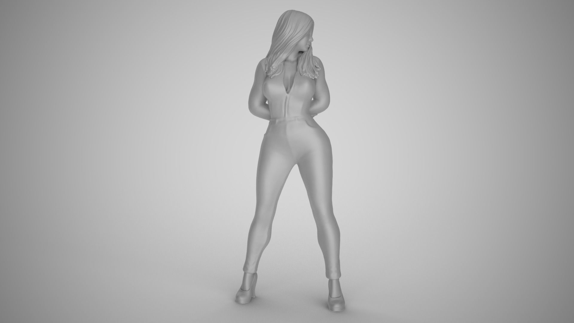 Woman in the Mirror 2 3D print model_1