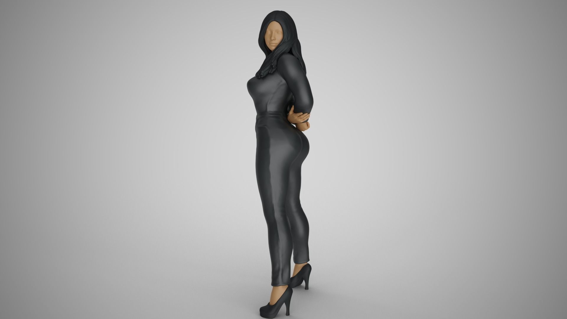 Woman in the Mirror 2 3D print model_4