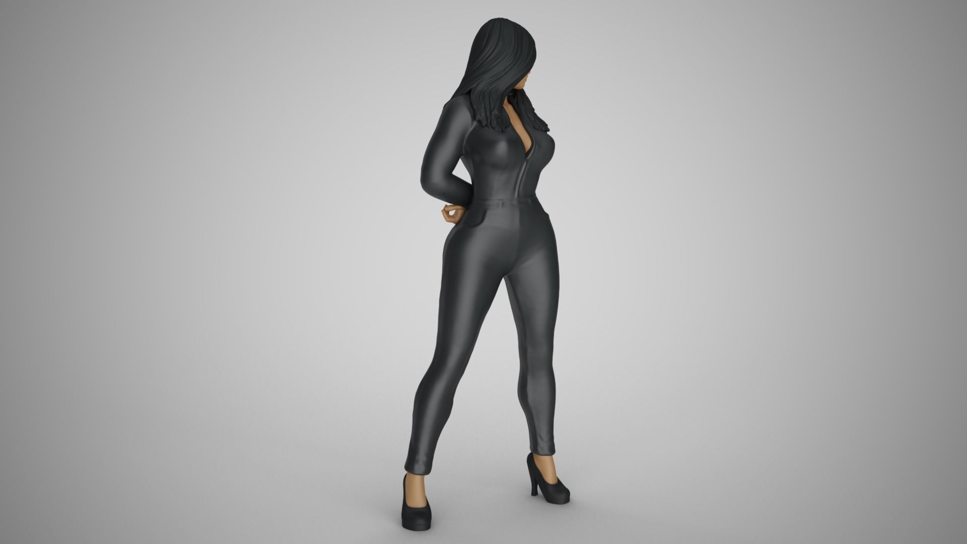 Woman in the Mirror 2 3D print model_9