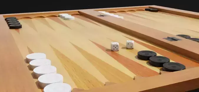 Backgammon 3D Model door with pattern Free 3D model