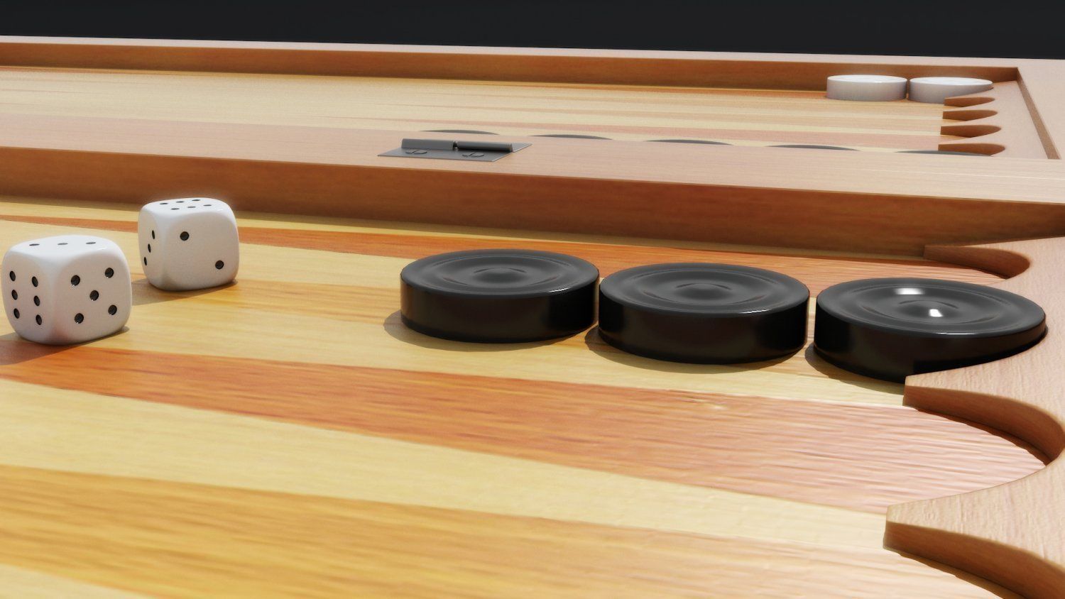 Backgammon 3D Model door with pattern Free 3D model_2