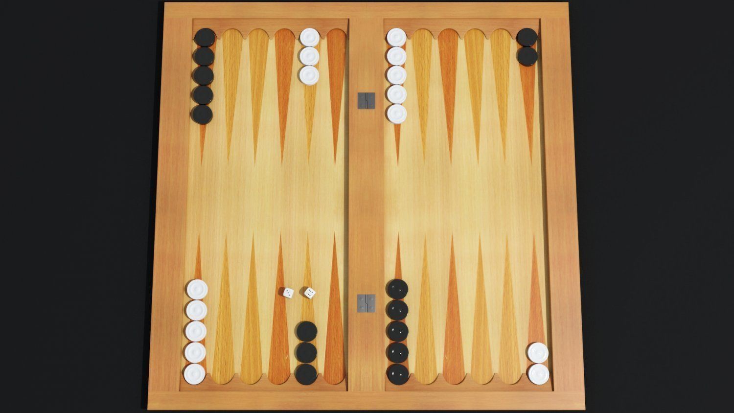 Backgammon 3D Model door with pattern Free 3D model_1