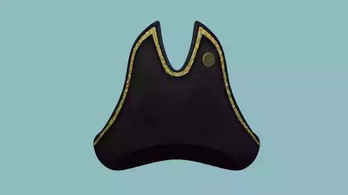 Long Pirate Hat - Corsair Costume Low-poly 3D model
