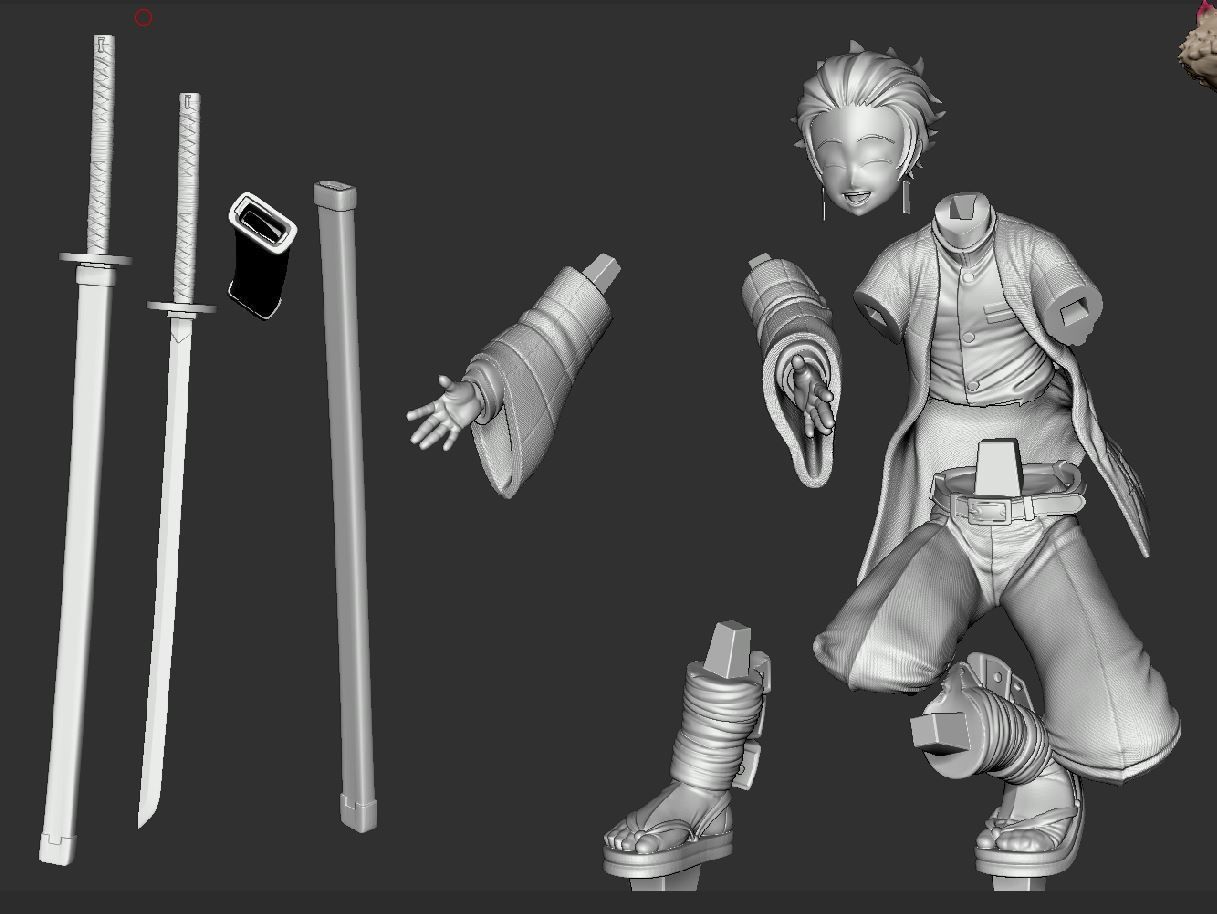 Tanjiro and Nesuko - Demon Slayer Fan model 3D print model_5