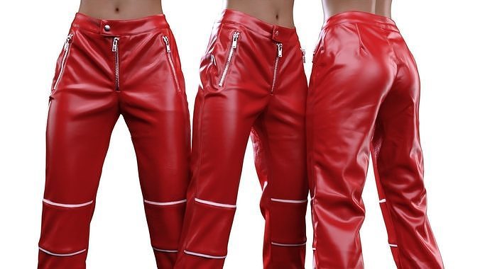 Ankle Belts Pants 3D model