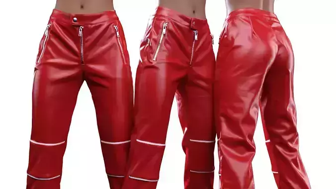 Ankle Belts Pants 3D model