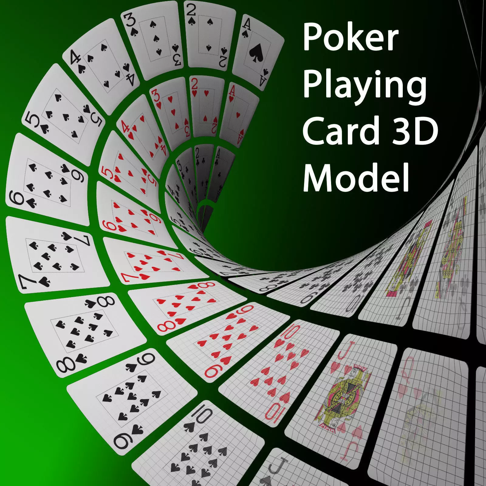 Poker Playing card 3D Model 3D model