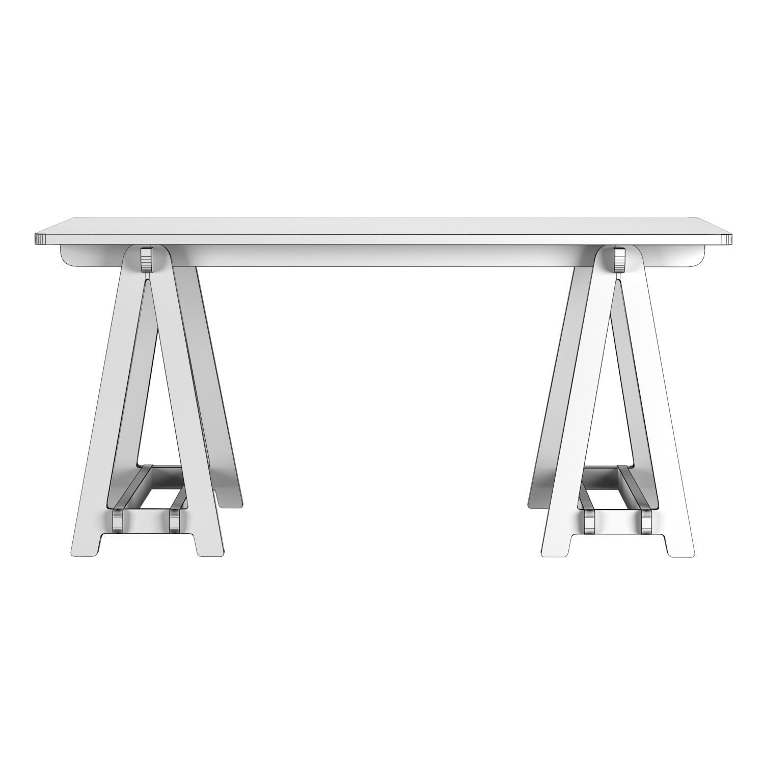 Trestle Table Medium 3D model_4