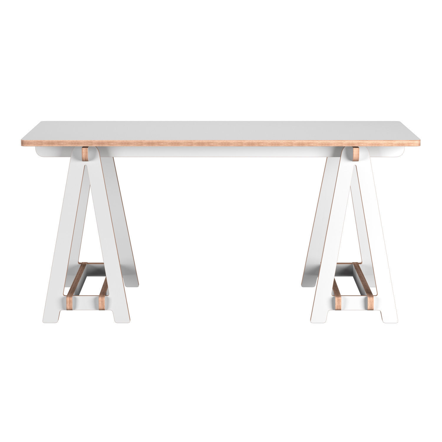 Trestle Table Medium 3D model_1