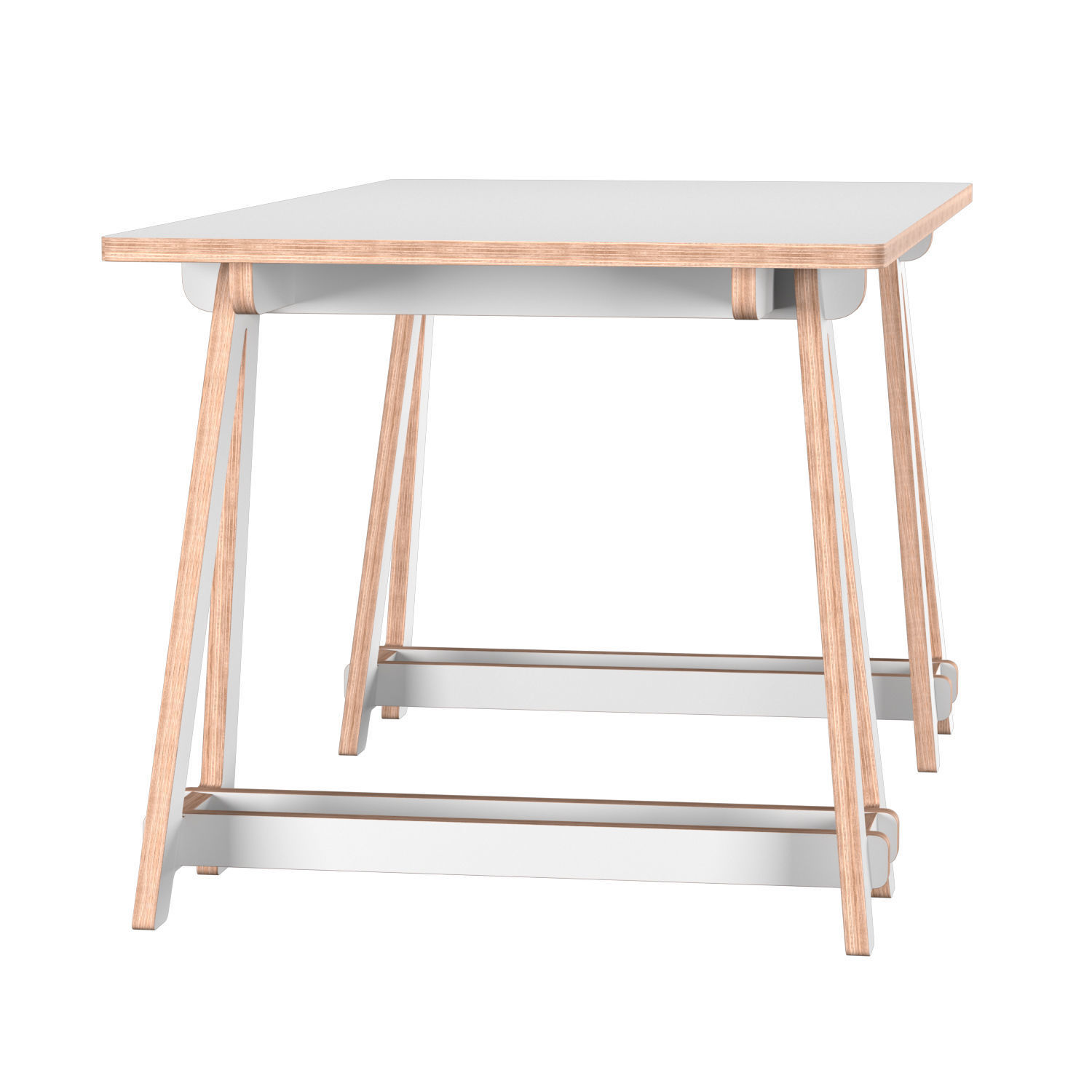 Trestle Table Medium 3D model_2