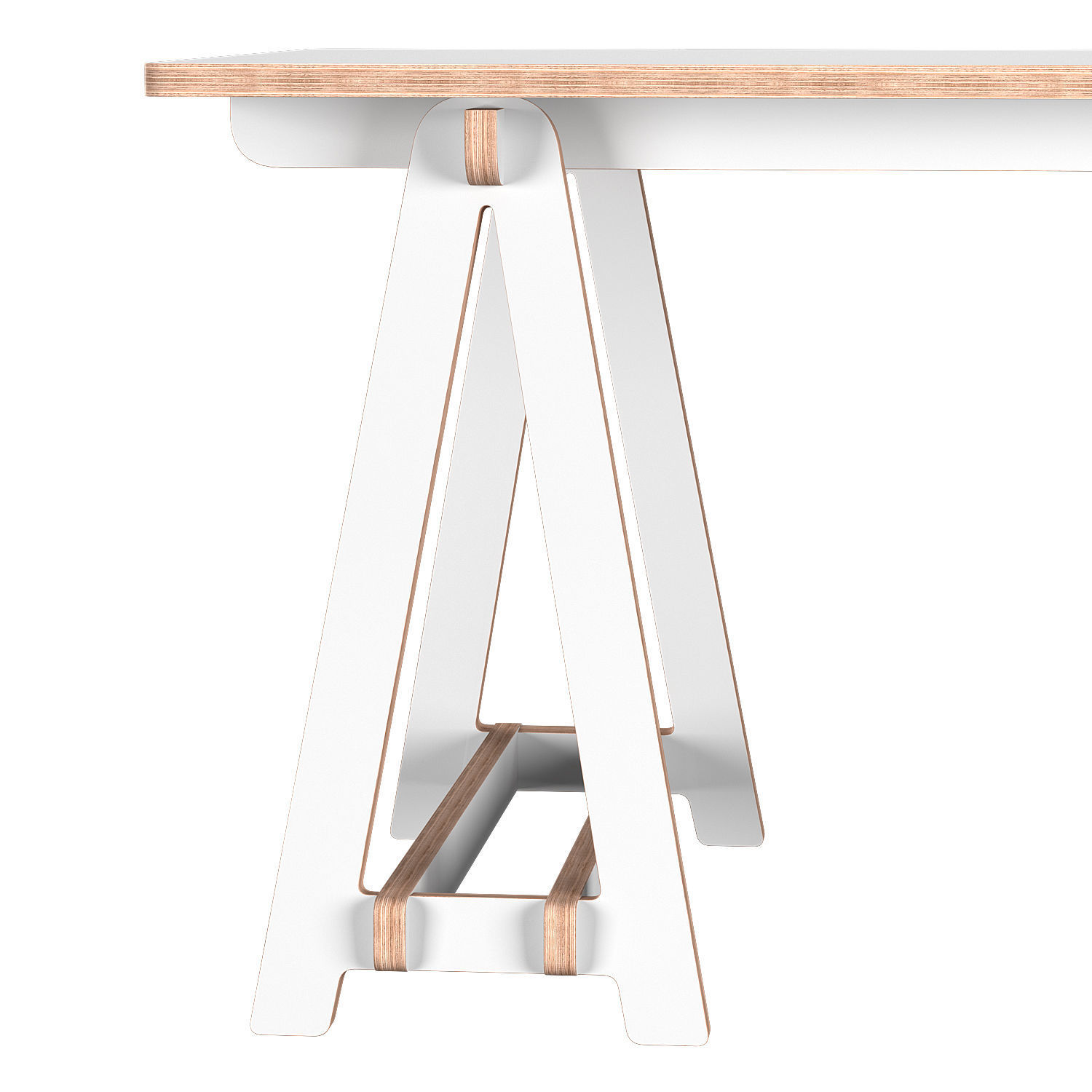 Trestle Table Medium 3D model_3