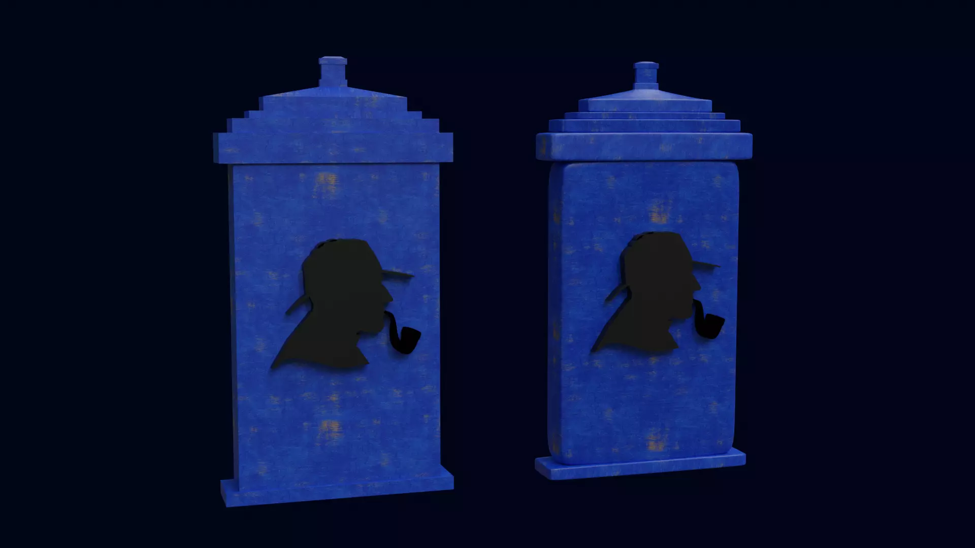 Wholock two pillars 3D model