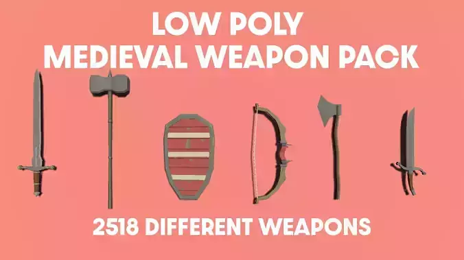 Huge Lowpoly Medieval Weapon Pack
