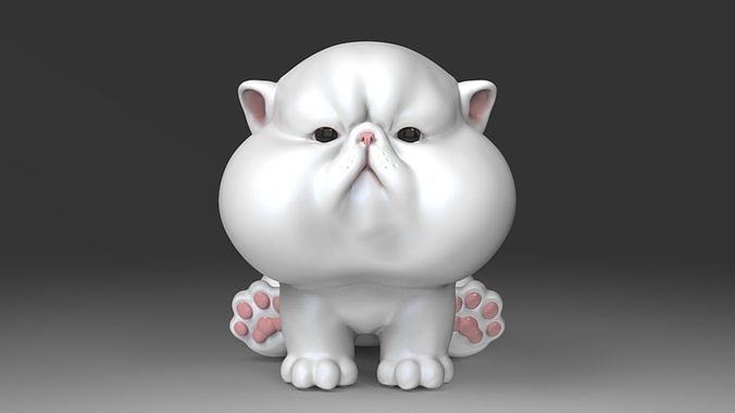 The Chubbiest Cheeks Cat 3D print model