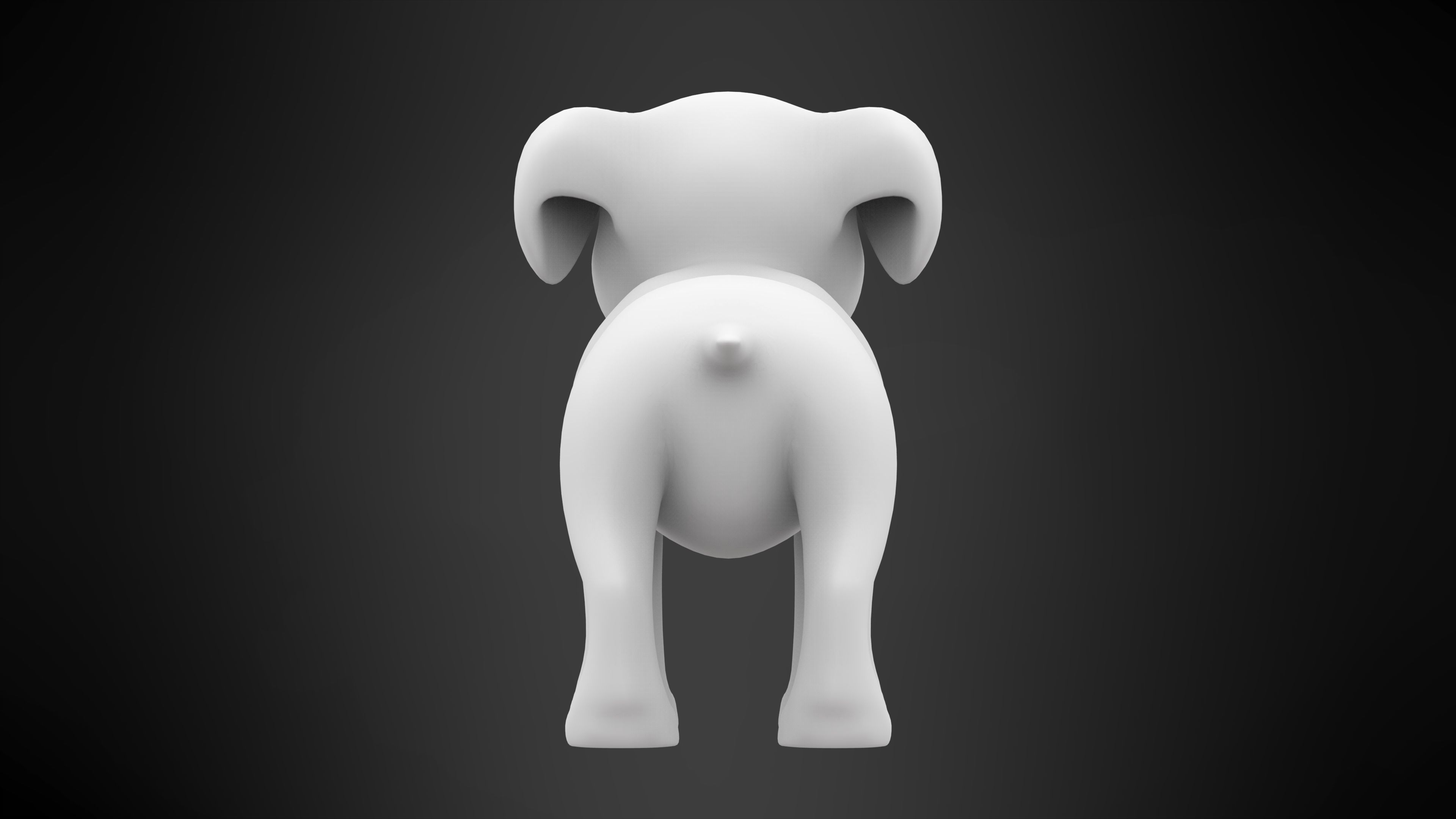 Dalmatian Puppy  Low-poly 3D model_8