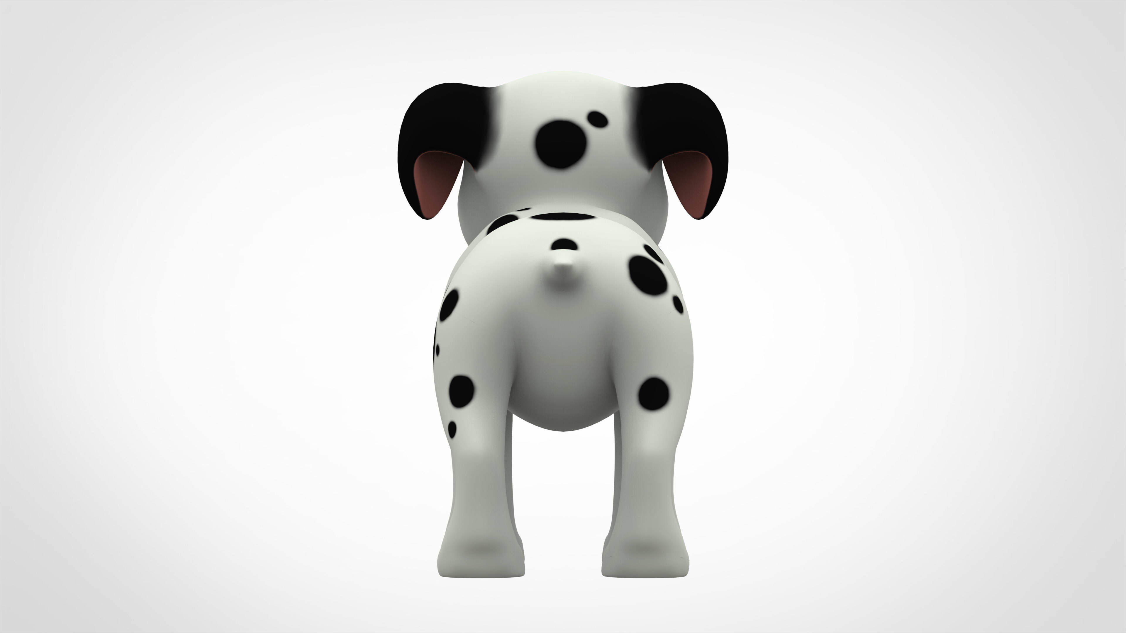 Dalmatian Puppy  Low-poly 3D model_3
