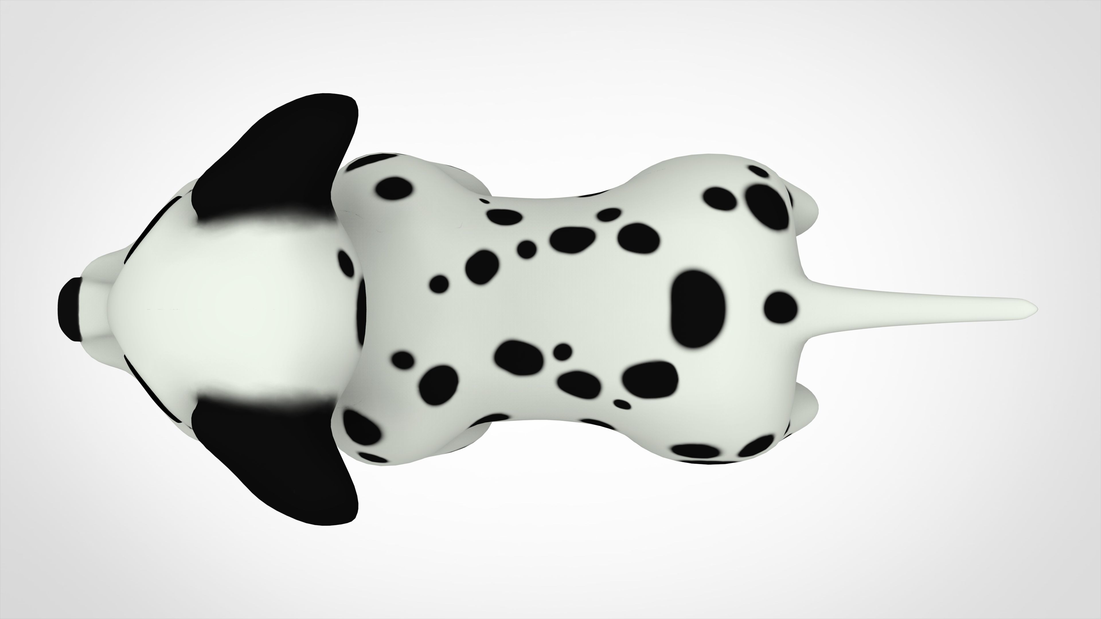 Dalmatian Puppy  Low-poly 3D model_4