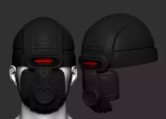 helmet high poly sculpt 3d printable 