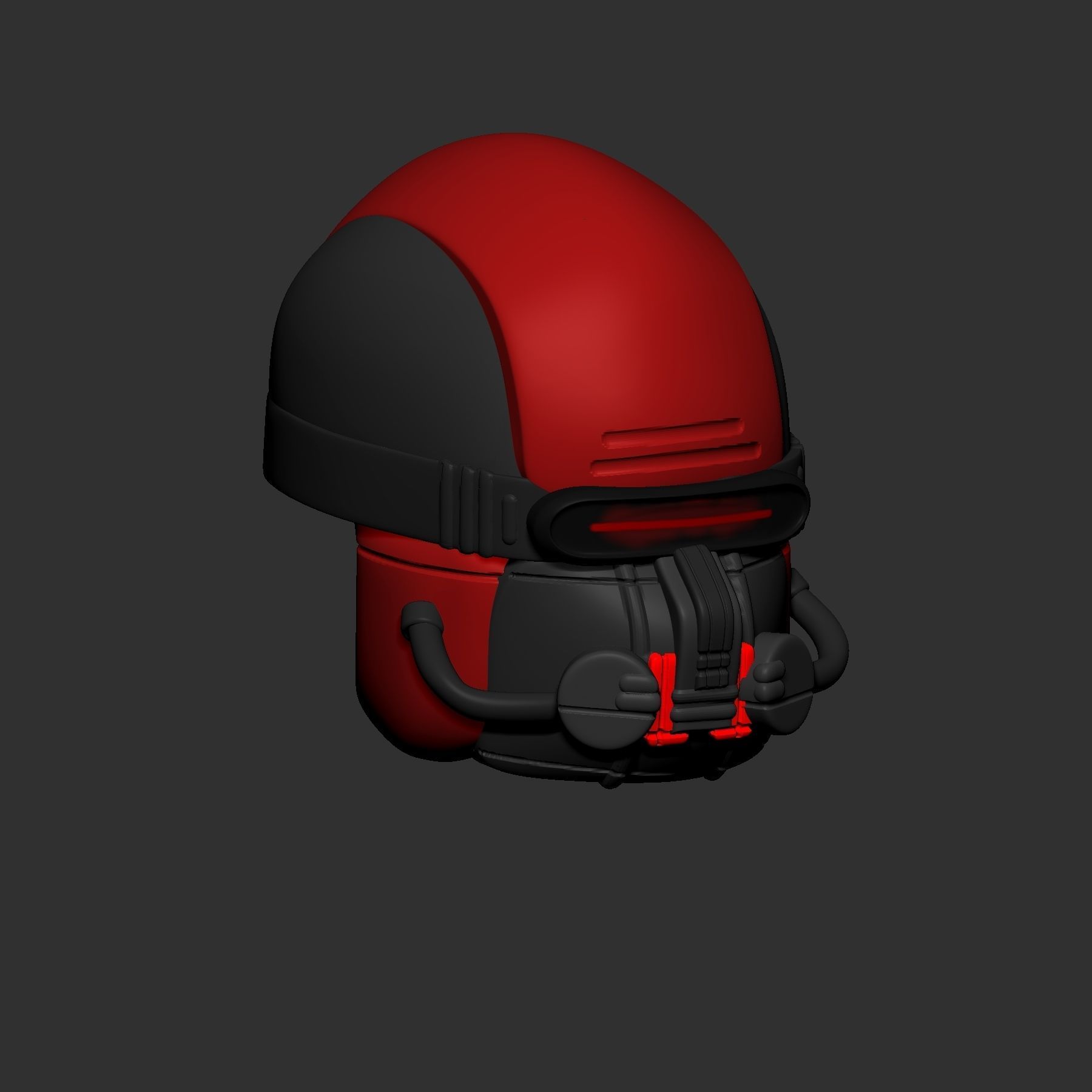 helmet high poly sculpt 3d printable ver 7 3D model 3D model_4