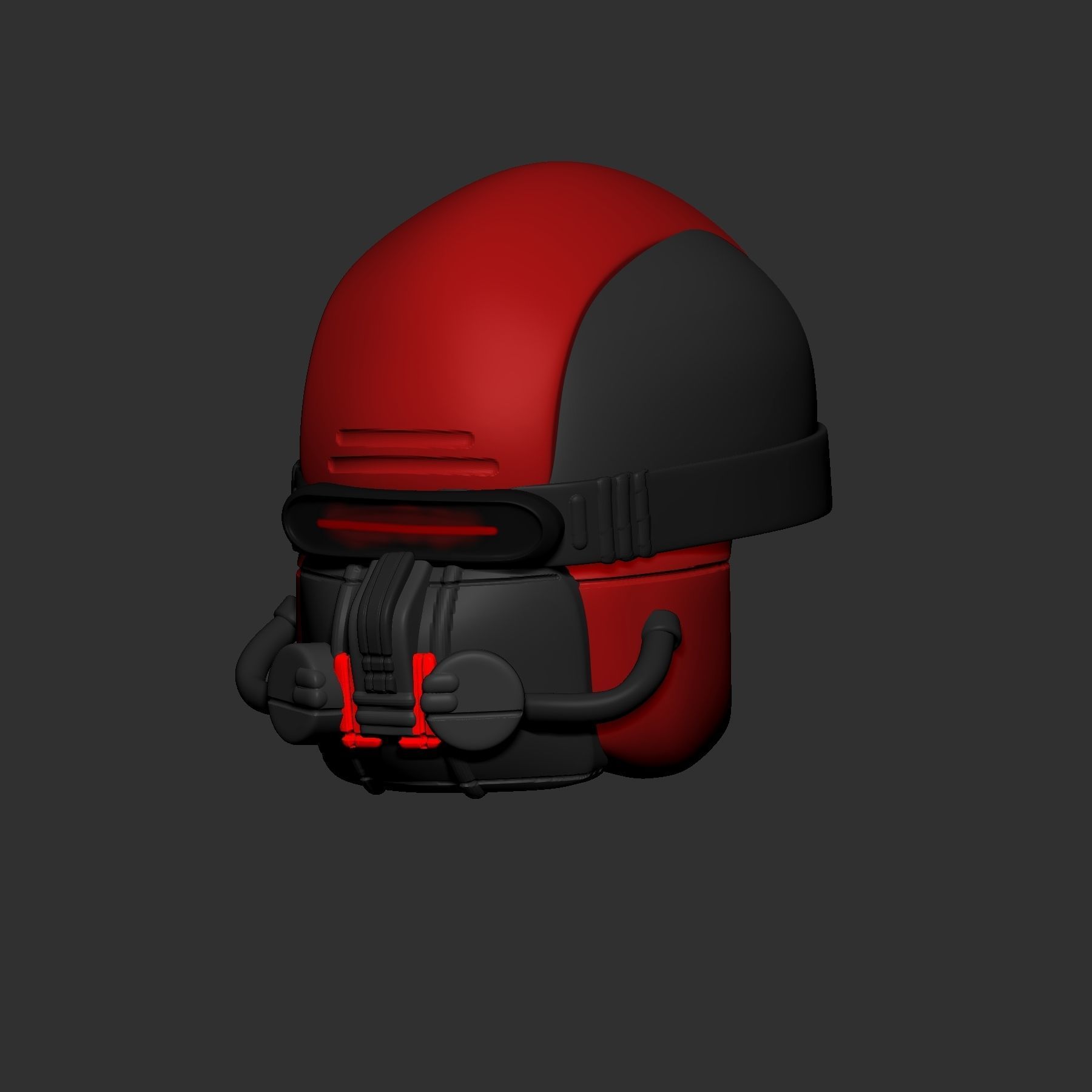 helmet high poly sculpt 3d printable ver 7 3D model 3D model_3