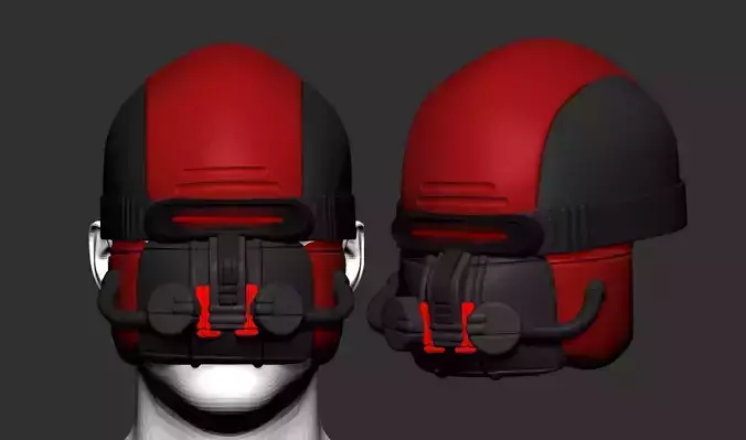 helmet high poly sculpt 3d printable ver 7 3D model