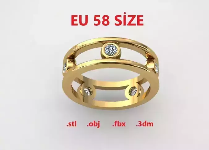 Model 197 New Tiffany Diamond Ring  EU 58 Size