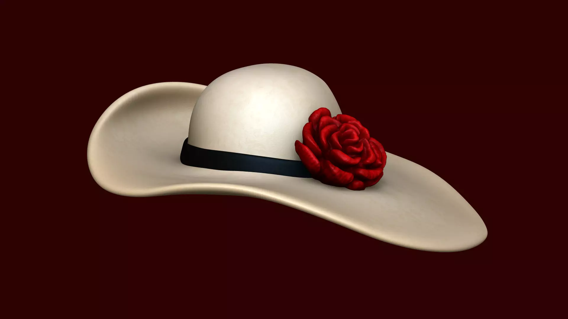 Female Pirate Hat - Character Costume Low-poly 3D model