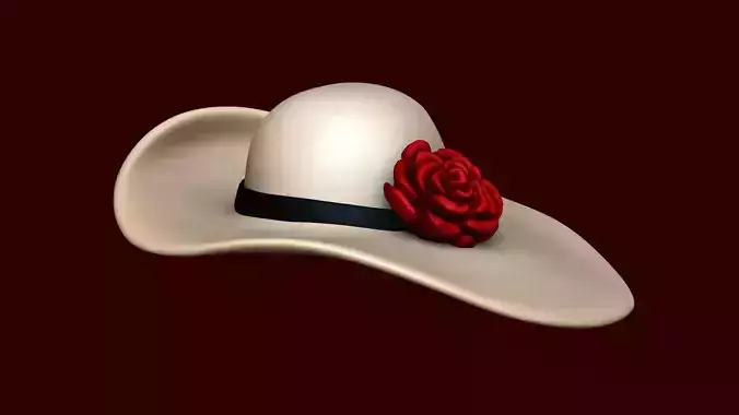 Female Pirate Hat - Character Costume Low-poly 3D model