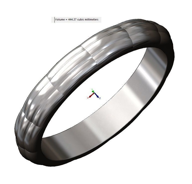 Rounded faceted ring 3D print model_8