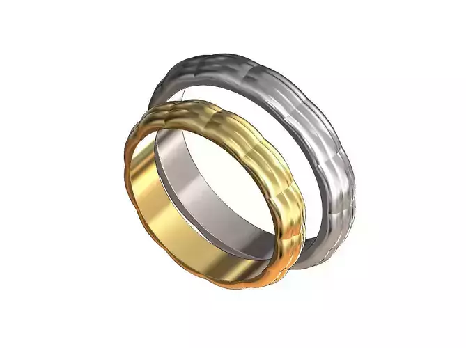 Rounded faceted ring