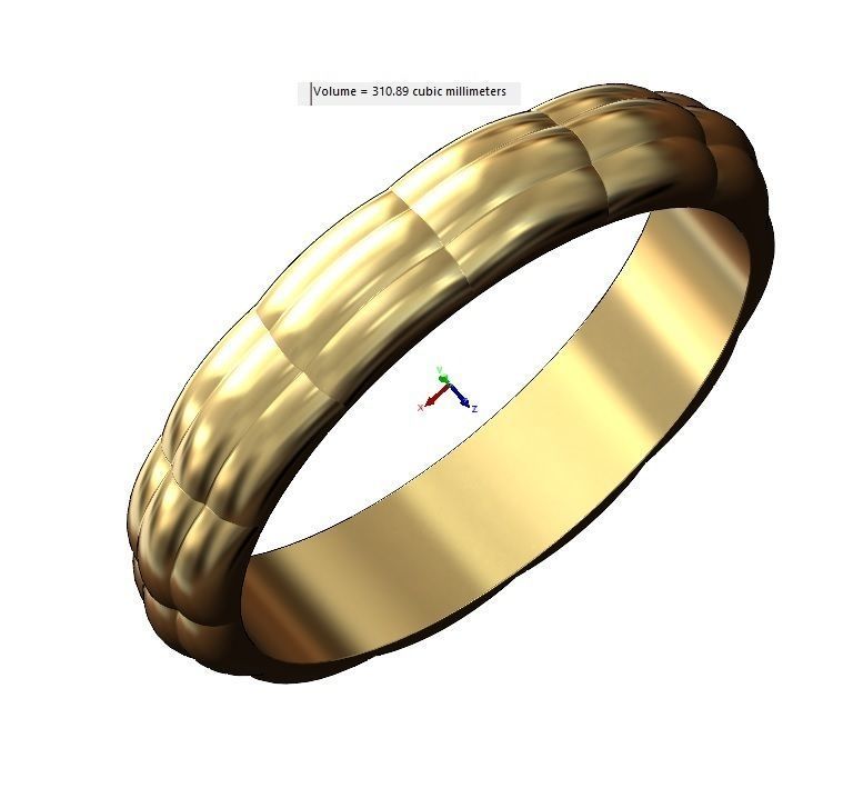 Rounded faceted ring 3D print model_7