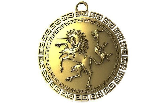 Unicorn pendant 3D print model