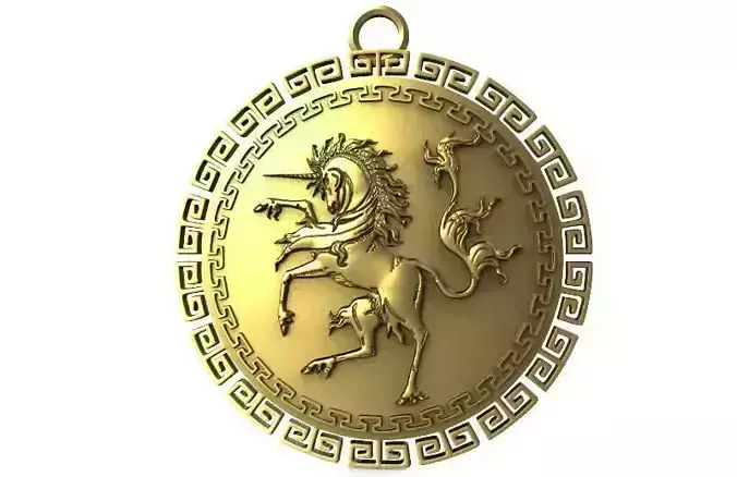 Unicorn pendant 3D print model