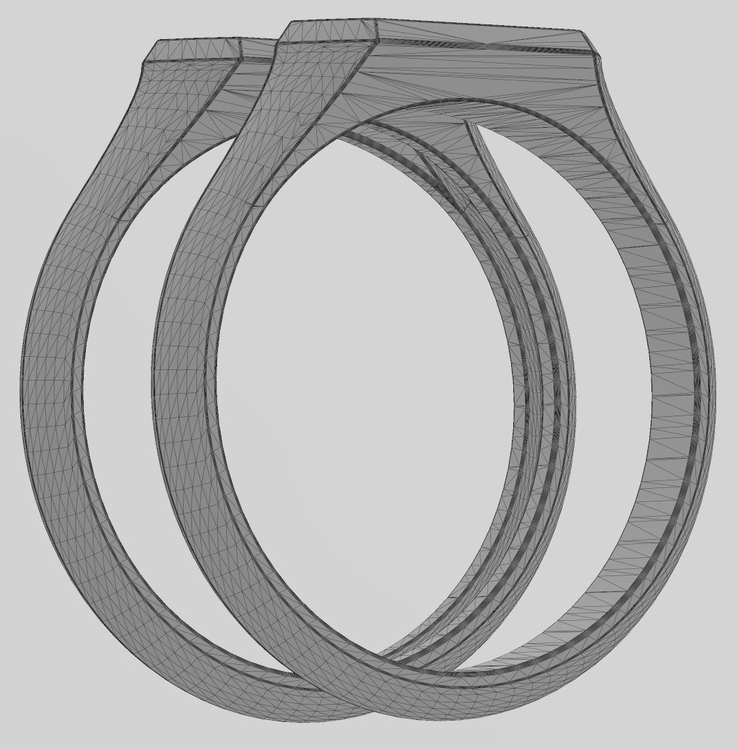 Hexagonal Moucharabih motif signet ring 3D print model_9