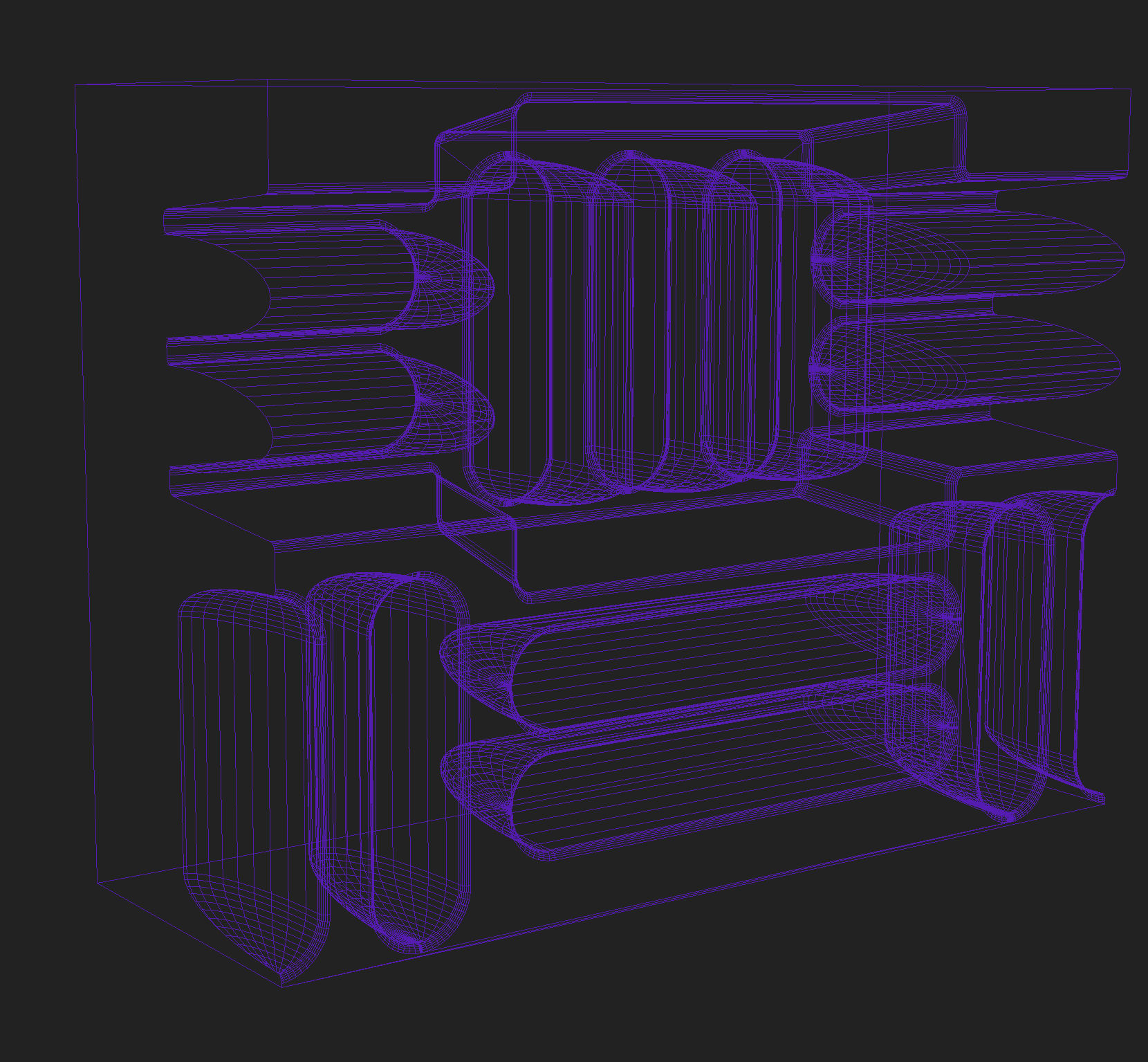 Waffle Grid Acoustic Foam Panels 3D model_5