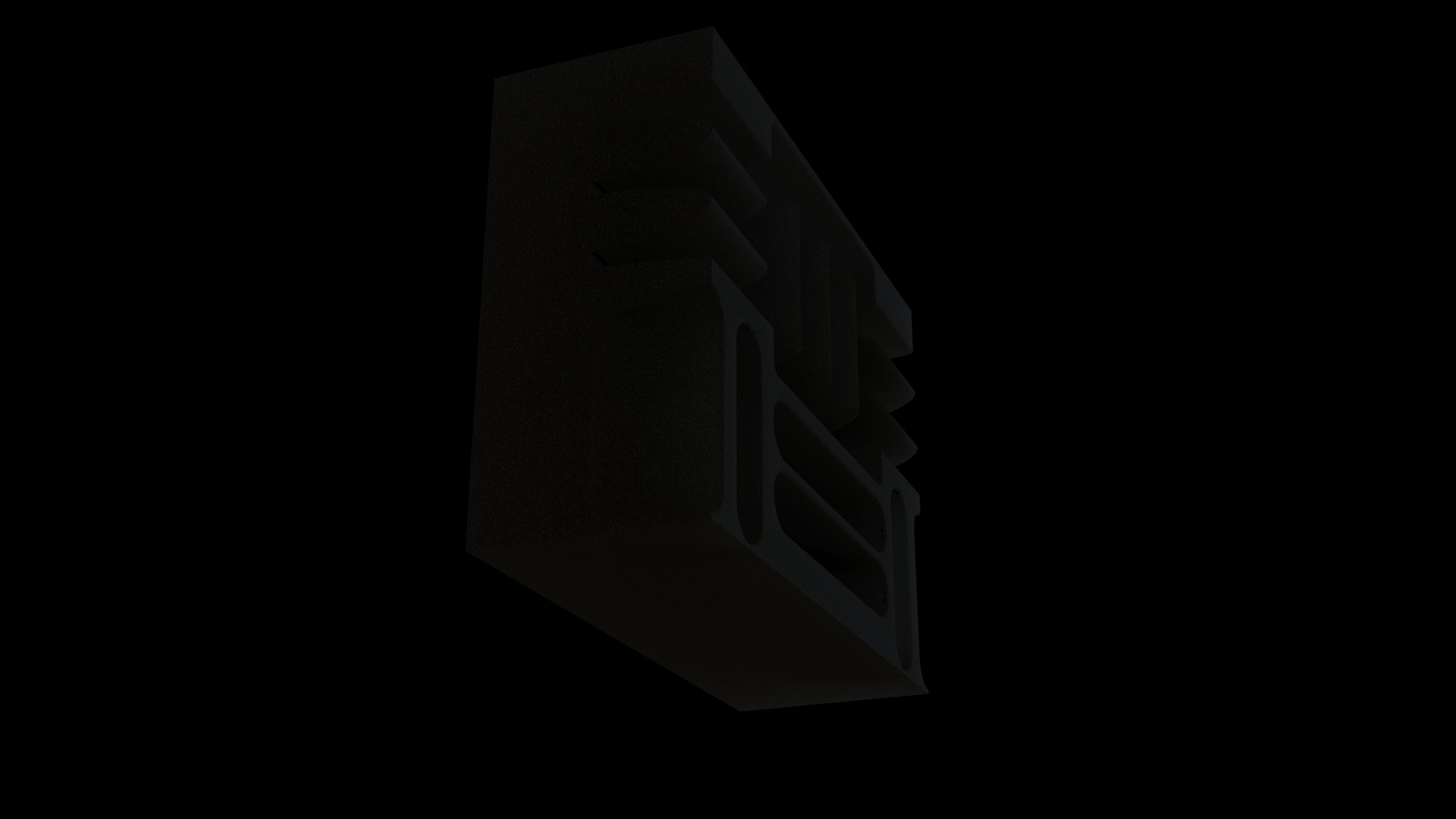 Waffle Grid Acoustic Foam Panels 3D model_3