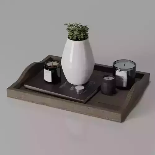 Table Decoration Candles in Tray