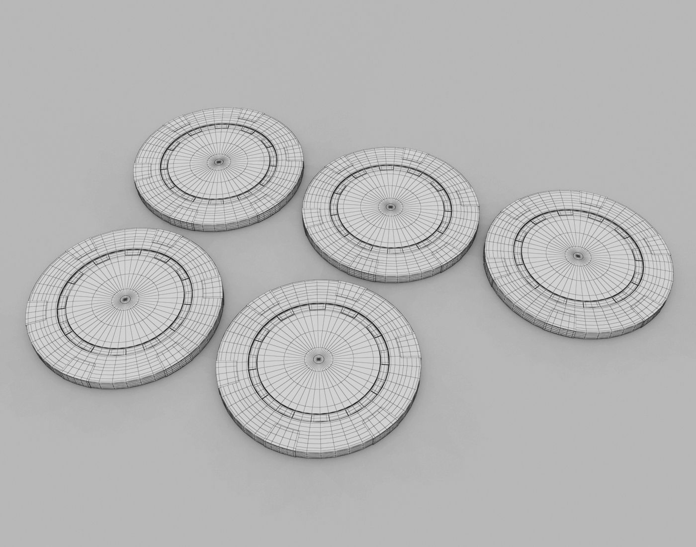 Casino Color Chip Free 3D model_1