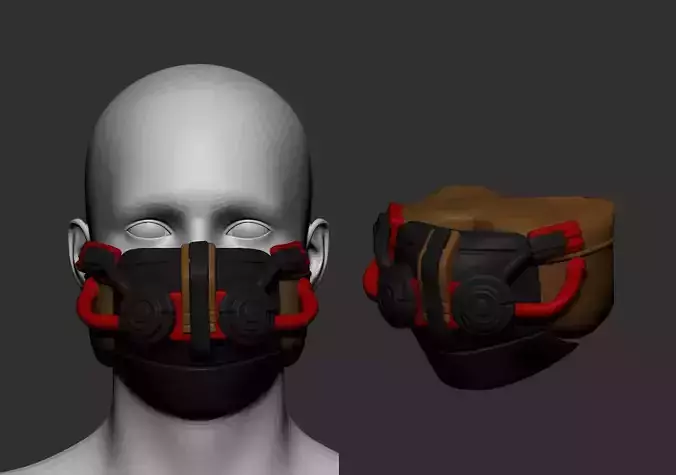 helmet high poly sculpt 3d printable ver 7 3D model