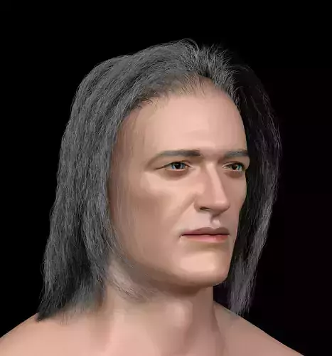 3d character man with hair