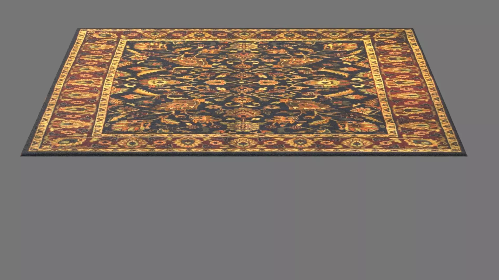 INDO HAND-KNOTTED MAHAL WOOL RUG 3D model